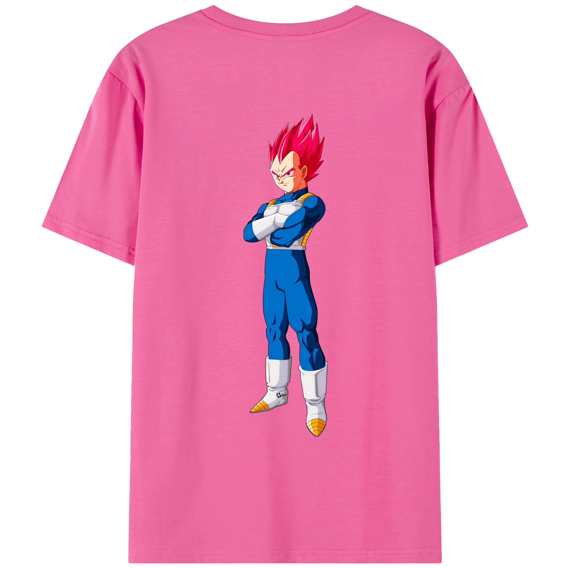（画像用） ドラゴンボール ベジータ四世（Bejīta Yonsei）DRAGON BALL Vegeta IV レディース半袖Tシャツ(バックプリント)